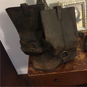 Genuine, leather brown boots
